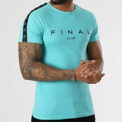 Bon marché 👍 Tee 👚 Shirt A Bandes Logo Premium Fit 937 Bleu Pastel de Final Club 🧨 -Final Club Soldes final club 303493 FINAL 937 20220503T153624 01