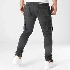 Top 10 😉 Pantalon Cargo Skinny Fit 946 Gris Anthracite de Final Club 😉 -Final Club Soldes final club 304438 FAB FINAL 946 20220505T155027 05