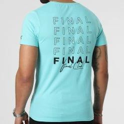 De gros 👍 Tee 👕 Shirt Premium Print Back 923 Bleu Pastel de Final Club 👍