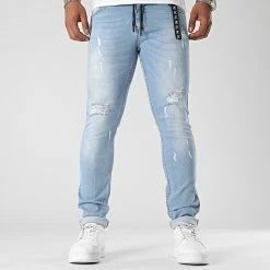 Budget 🛒 Jean Slim Fit Avec Destroy 953 Bleu Denim Wash de Final Club ✨