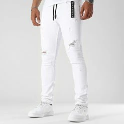 Coupon ❤️ Jean Slim Fit Avec Destroy 955 Denim Blanc de Final Club 🌟 -Final Club Soldes final club 312964 FINAL 955 20220513T145419 04