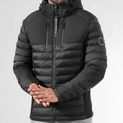 Remise ❤️ Doudoune Night Shark Noir 0011 Noir de Final Club 😉