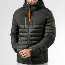 Top 10 😉 Doudoune Night Shark Noir Orange 0013 Noir de Final Club 😍