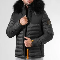 Grosses soldes 👍 Doudoune Night Shark Noir Orange Avec Fourrure Noire 0014 Noir de Final Club 😀 -Final Club Soldes final club 314413 FINAL 1150510 0014 20221005T104753 03