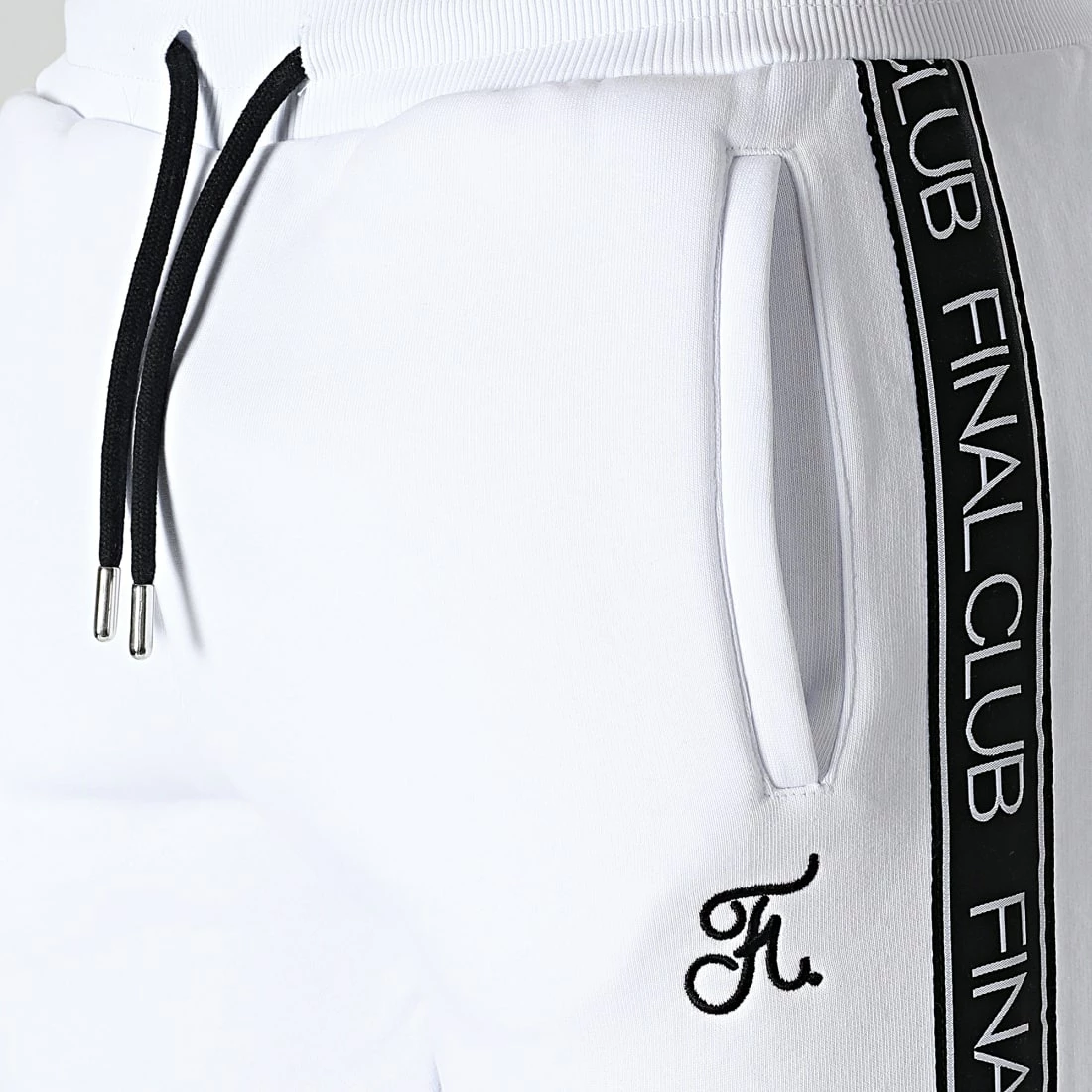 Vente flash 🎉 Pantalon Jogging A Bandes et Broderie 999 Blanc de Final Club 🔥 3 Vente flash 🎉 Pantalon Jogging A Bandes et Broderie 999 Blanc de Final Club 🔥 – Image 2