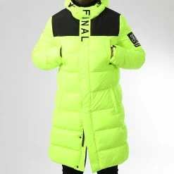 Acheter ❤️ Doudoune Longue Capuche Dark Interstellar 0024 Jaune Fluo de Final Club 🎉