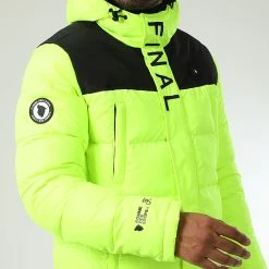 Nouveau 🥰 Doudoune Longue Chauffante Comme Des Loups X Final Club Dark Interstellar Limited Jaune Fluo 👏 -Final Club Soldes final club 318095 1150510 0020 20221018T154852 03