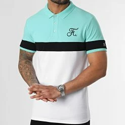 Acheter 😀 Polo Tricolore Avec Broderie 952 Blanc Noir Bleu Pastel de Final Club 😍 -Final Club Soldes final club 320203 FINAL 952 20220517T154343 ie