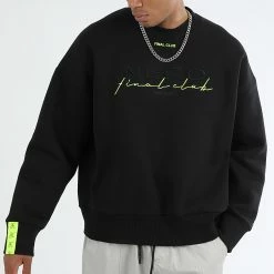 Remise 💯 Sweat Crewneck Large NERO 1st Drop Limited Carbon Black de NERO x Final Club 🤩 -Final Club Soldes final club 321388 FINAL 992 20220623T113957 04