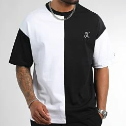 Offres 🛒 Tee 👚 Shirt Oversize Large Avec Broderie Half 1053 Noir Blanc de Final Club ✨ -Final Club Soldes final club 330985 FINAL 1053 20220929T160127 03