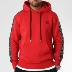 Remise 🤩 Sweat Capuche Premium A Bandes 1059 Rouge de Final Club 🛒