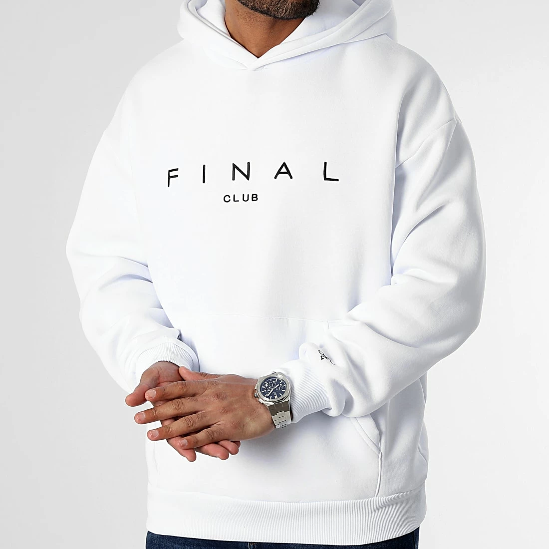 Le moins cher 👏 Sweat Capuche Large Avec Broderie 1062 Blanc de Final Club 😍 4 Le moins cher 👏 Sweat Capuche Large Avec Broderie 1062 Blanc de Final Club 😍 – Image 2