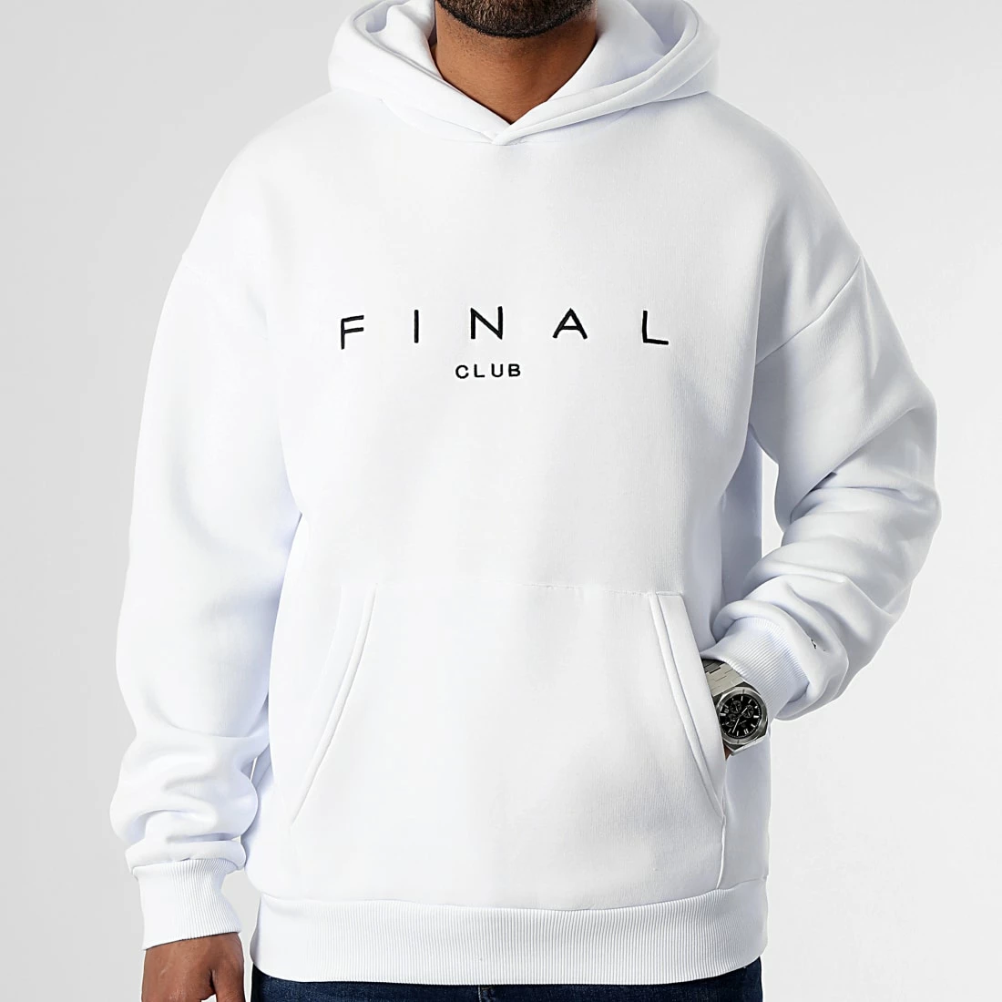 Le moins cher 👏 Sweat Capuche Large Avec Broderie 1062 Blanc de Final Club 😍 5 Le moins cher 👏 Sweat Capuche Large Avec Broderie 1062 Blanc de Final Club 😍 – Image 3